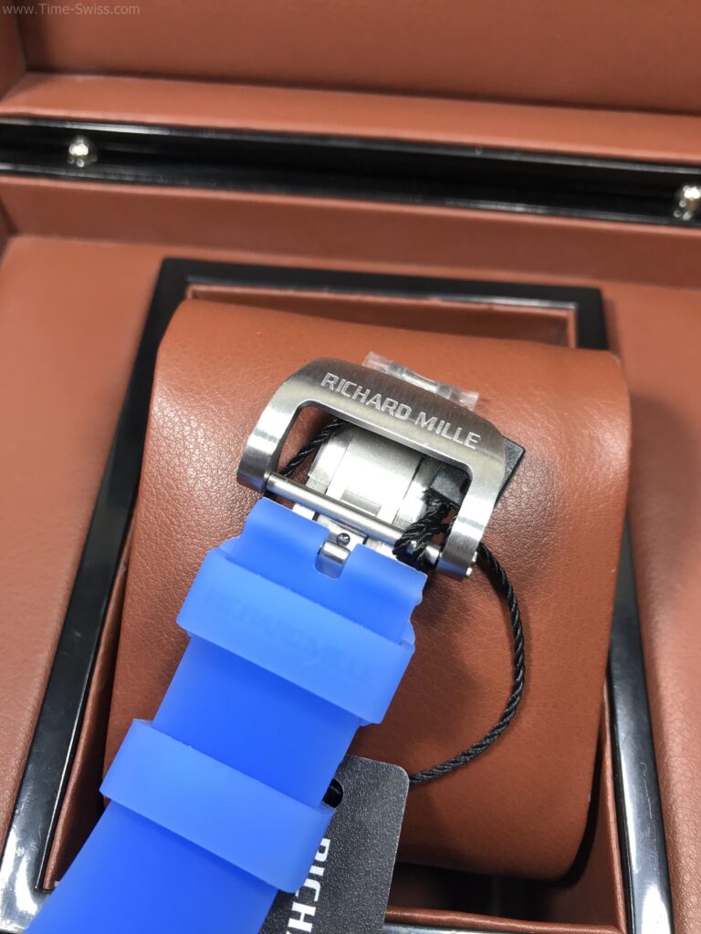 Richard Mille RM1201 Tourbillion Blue Rubber 42mm RMF Swiss เรือนใส สายยางใสสีน้ำเงิน 04