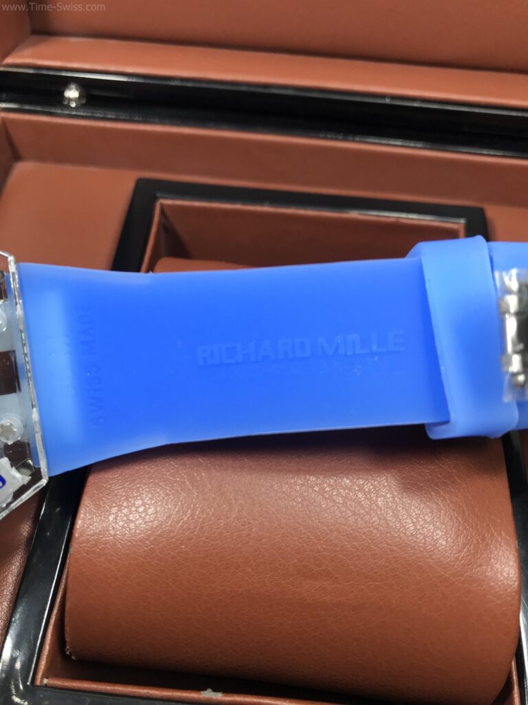 Richard Mille RM1201 Tourbillion Blue Rubber 42mm RMF Swiss เรือนใส สายยางใสสีน้ำเงิน 05