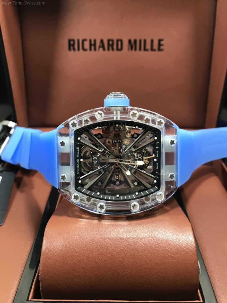 Richard Mille RM1201 Tourbillion Blue Rubber 42mm RMF Swiss เรือนใส สายยางใสสีน้ำเงิน 07