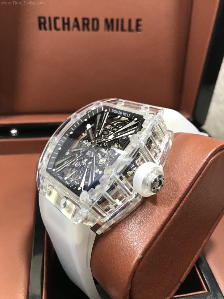 Richard Mille RM1201 Tourbillion White Rubber 42mm RMF Swiss เรือนใส สายยางใส 02