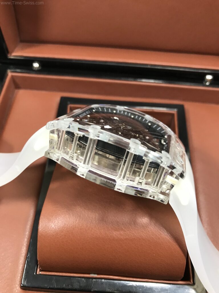 Richard Mille RM1201 Tourbillion White Rubber 42mm RMF Swiss เรือนใส สายยางใส 03