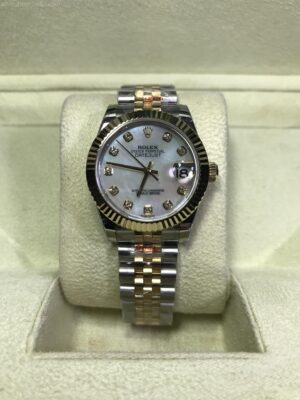 Rolex Datejust Two Tone White Dial 28mm Ladies Swiss