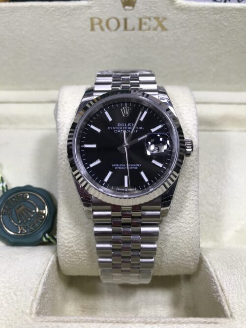 Rolex Datejust Black Dial Jubilee 36mm Clean Swiss