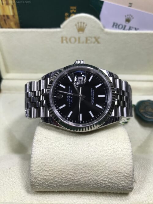 Rolex Datejust Black Dial Jubilee 36mm Clean Swiss