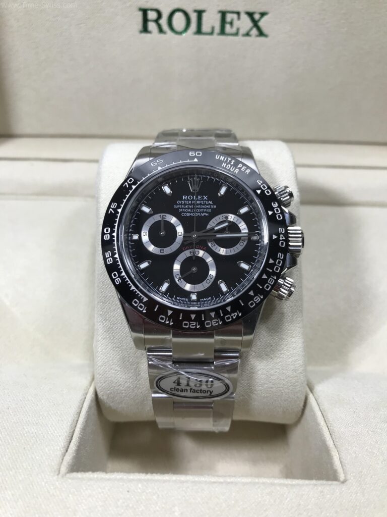 Rolex Daytona Ceramic Black 40mm Clean Swiss เรือนเงิน ขอบเซลามิก หน้าดำ 01