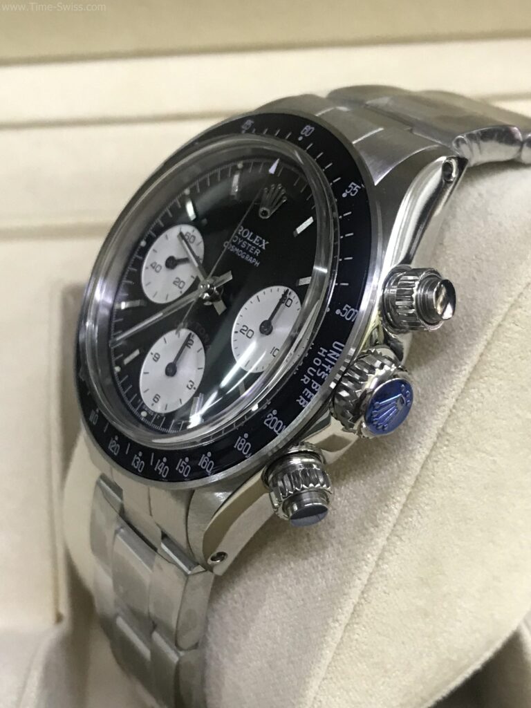 Rolex Daytona Vintage Paul Newman Black 37mm Swiss เรือนเงิน หน้าดำ ขอบในดำ 02