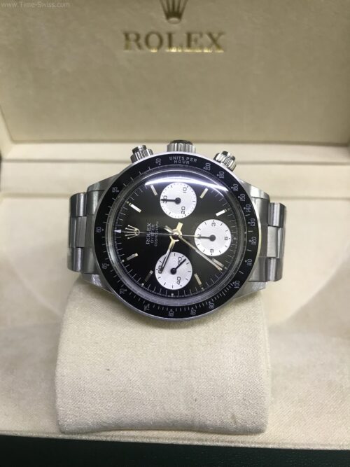 Rolex Daytona Vintage Paul Newman 6241 Black 37mm InBlack Swiss