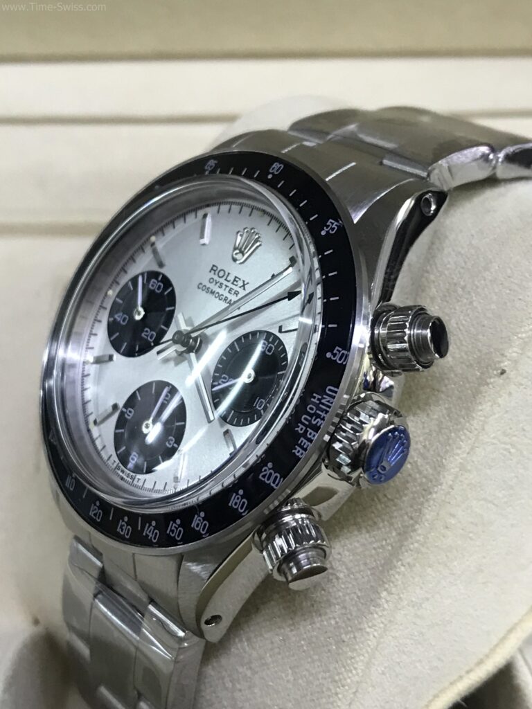 Rolex Daytona Vintage Paul Newman White 37mm Swiss เรือนเงิน หน้าขาว ขอบในขาว 02