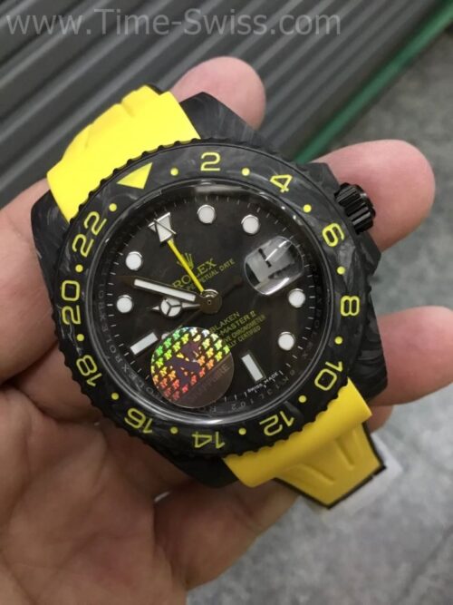 Rolex GMT BLAKEN Carbon Rubber 40mm 2836 Swiss มี 3สี