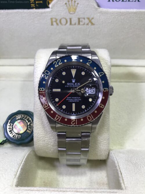 Rolex GMT Master II Red-Blue Pepsi Ceramic Vintage 40mm Swiss