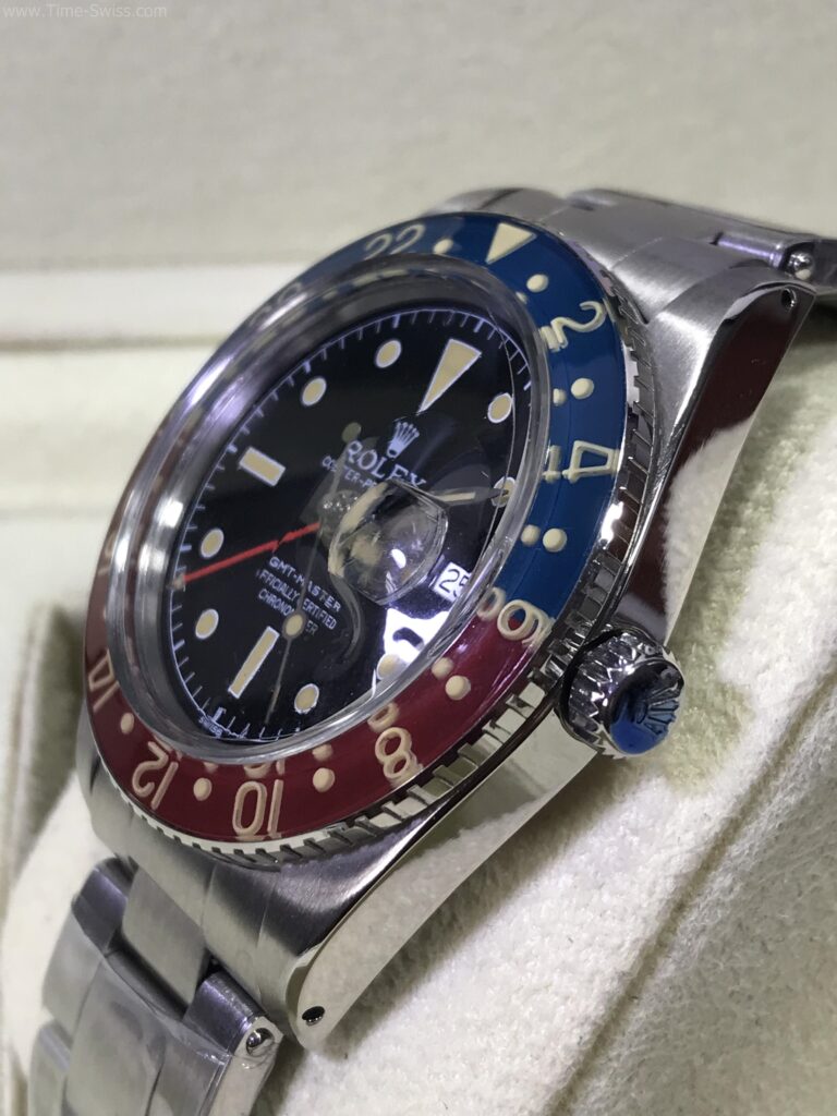 Rolex GMT Red-Blue Pepsi Ceramic 40mm Swiss เรือนเงิน ขอบเซลามิกแดงน้ำเงิน เป๊ปซี่ วินเทจ 02