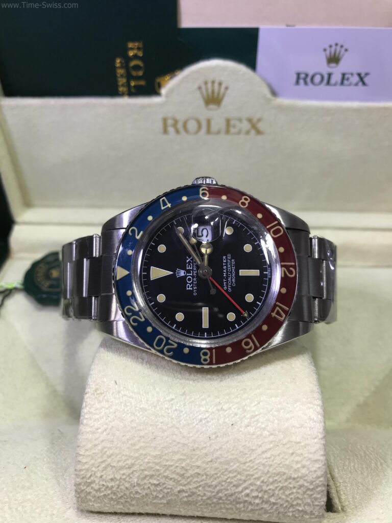 Rolex GMT Red-Blue Pepsi Ceramic 40mm Swiss เรือนเงิน ขอบเซลามิกแดงน้ำเงิน เป๊ปซี่ วินเทจ 07