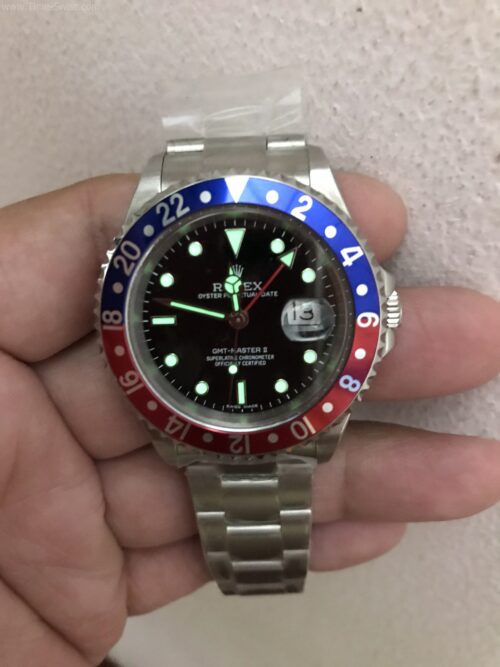 Rolex GMT Master II Red-Blue Pepsi Vintage 40mm 2836 Swiss