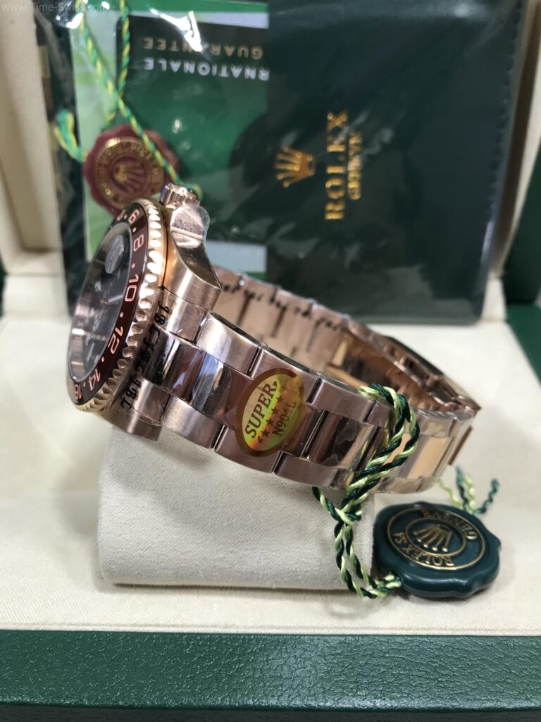 Rolex GMT Root Beer Everose Gold 40mm SW Swiss เรือนทองพิ้ง หน้าดำ 03