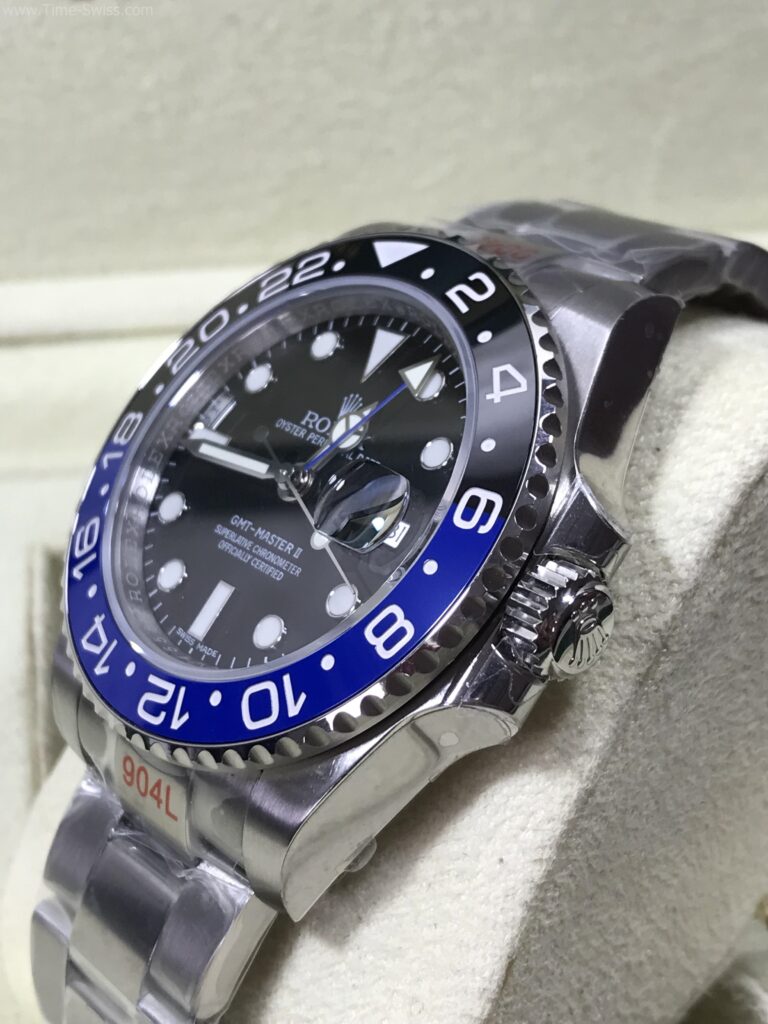 Rolex GMT Ceramic Batman 40mm TW Swiss เรือนเงิน ขอบเซลามิกดำน้ำเงิน แบทแมน 02