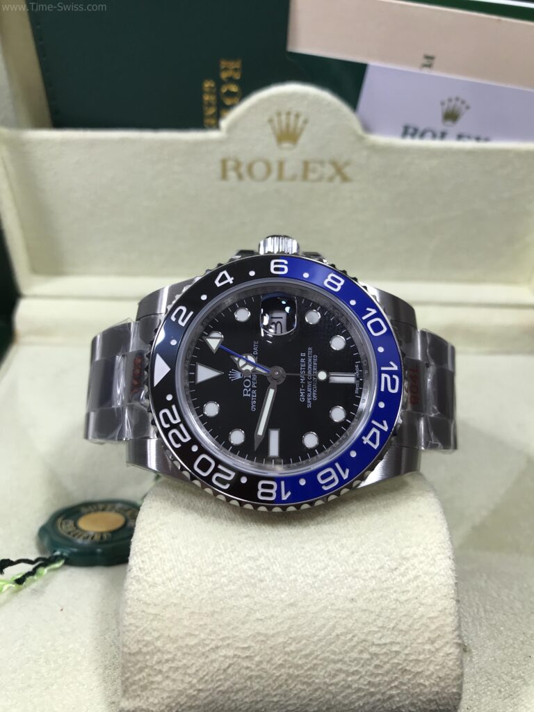 Rolex GMT Ceramic Batman 40mm TW Swiss เรือนเงิน ขอบเซลามิกดำน้ำเงิน แบทแมน 09