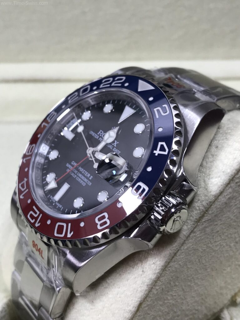 Rolex GMT Red-Blue Pepsi Ceramic 40mm TW Swiss เรือนเงิน ขอบเซลามิกแดงน้ำเงิน เป๊ปซี่ สายเต้าหู้ 02