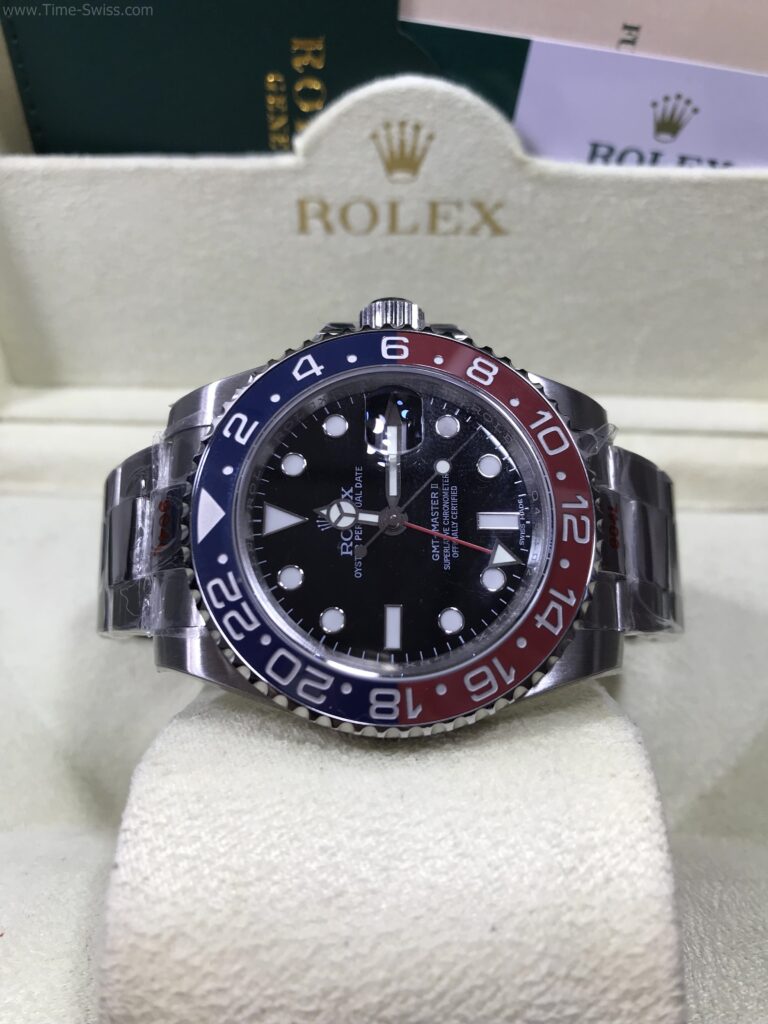 Rolex GMT Red-Blue Pepsi Ceramic 40mm TW Swiss เรือนเงิน ขอบเซลามิกแดงน้ำเงิน เป๊ปซี่ สายเต้าหู้ 09