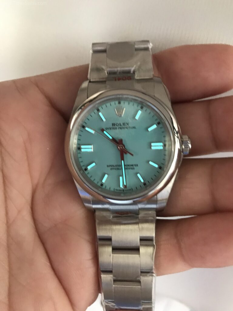 Rolex Oyster Perpetual Blue 36mm TW Swiss เรือนเงิน หน้าฟ้า 07