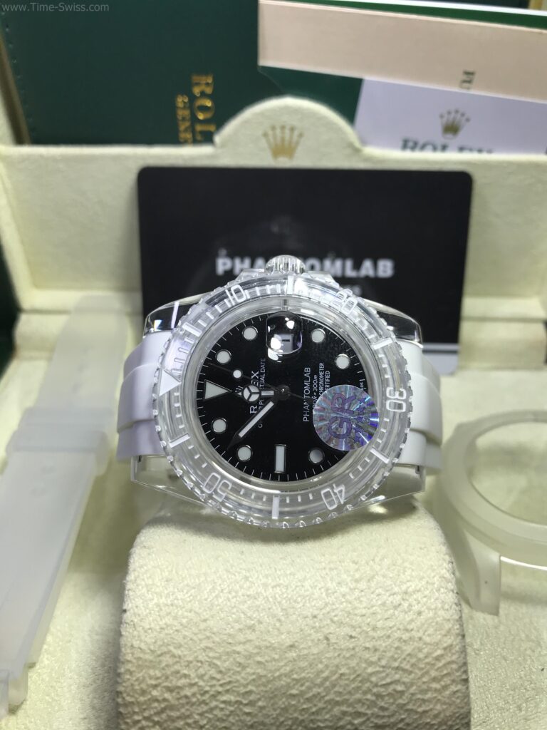 Rolex Phantomlab Crystal Black Dial 40mm GR Swiss เรือนใส หน้าดำ 01