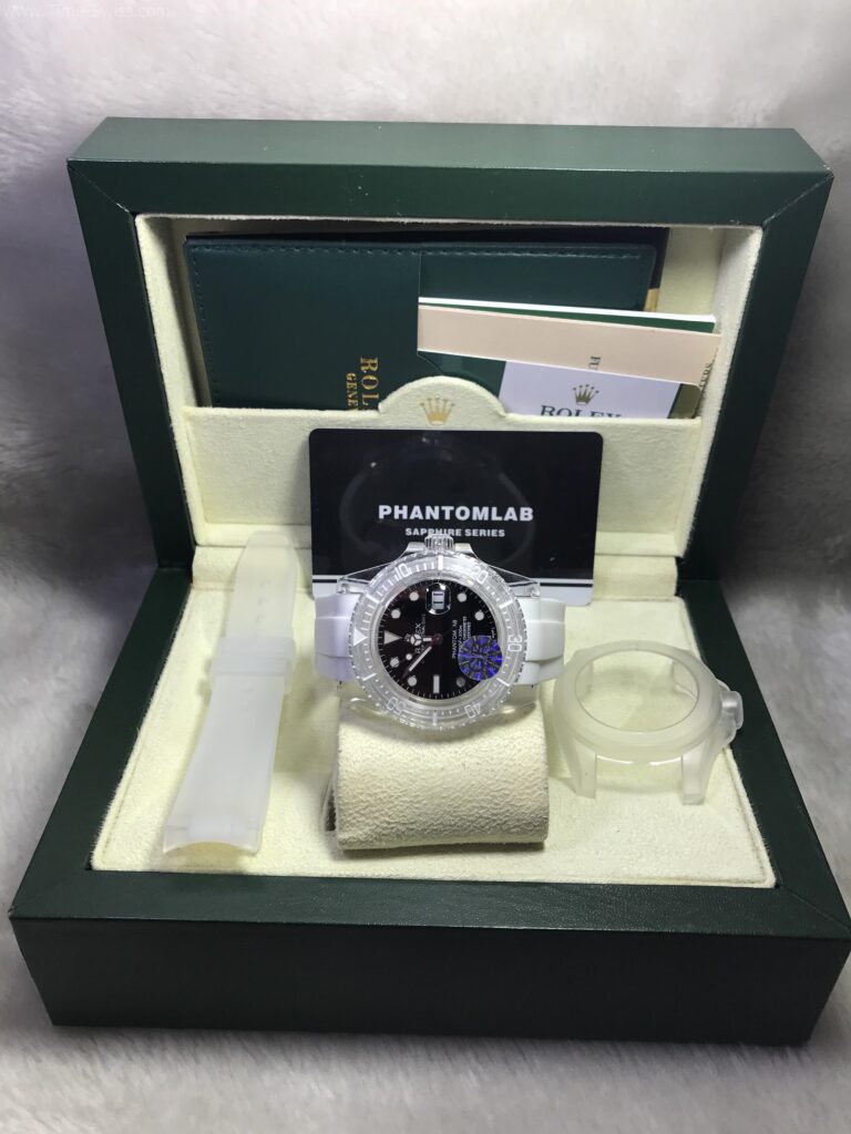 Rolex Phantomlab Crystal Black Dial 40mm GR Swiss เรือนใส หน้าดำ 06