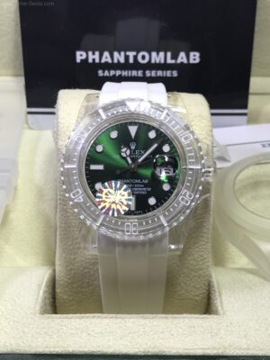 Rolex Phantomlab Crystal Green Dial 40mm Rubber GR Swiss