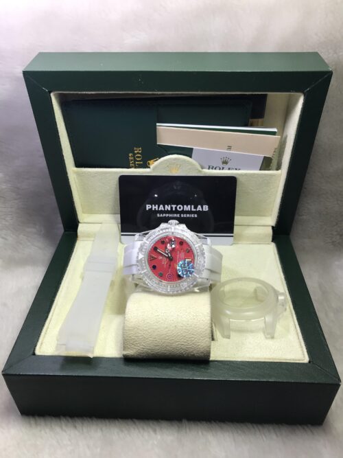 Rolex Phantomlab Crystal Red Dial 40mm Rubber GR Swiss