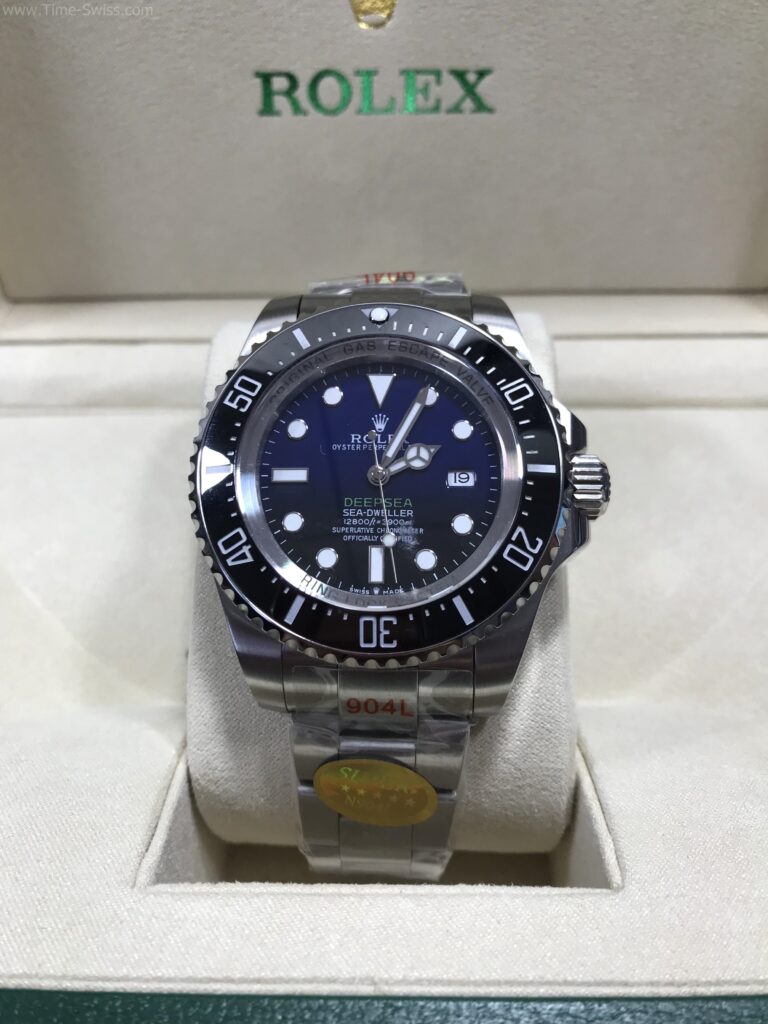 Rolex Deepsea Ceramic Blue 44mm SW Swiss เรือนเงิน หน้าดำน้ำเงิน อักษรเขียว 01