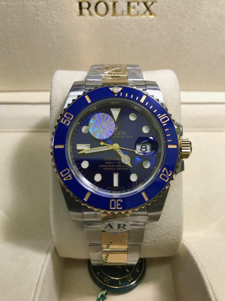 Rolex Submariner Gold Blue 41mm 3235 AR Swiss เรือน2k หน้าน้ำเงิน 01