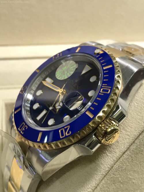 Rolex Submariner Gold Two Tone Blue Dial 41mm 2836 AR Swiss