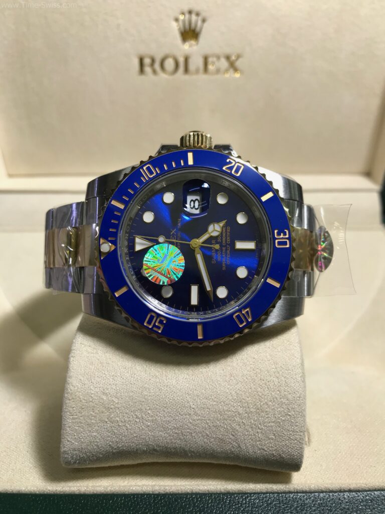 Rolex Submariner Gold Blue 41mm 3235 AR Swiss เรือน2k หน้าน้ำเงิน 07