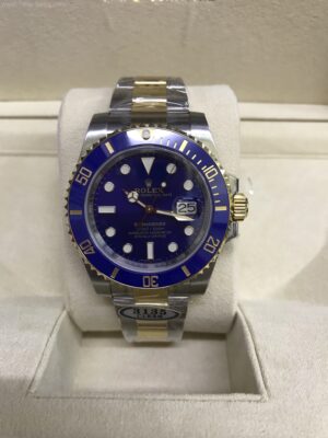Rolex Submariner Gold Two Tone Blue Dial 40mm 3135 Clean Swiss