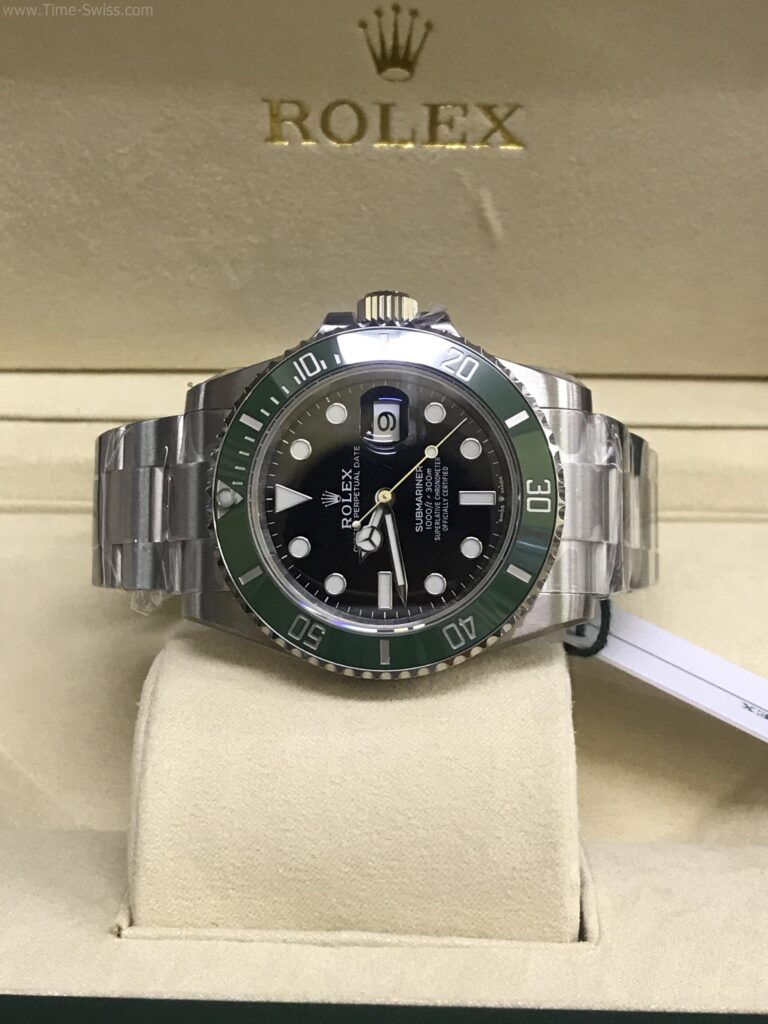 Rolex Submariner Starbucks 41mm 3235 Swiss เรือนเงิน หน้าดำ ขอบเซลามิกเขียว สตาร์บัคส์ 07