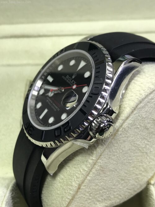 Rolex Yachtmaster Black Dial Red Hand 40mm AR Rubble Swiss