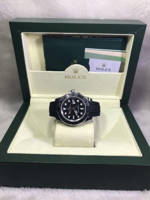 Rolex Yachtmaster Black Dial Red Hand 40mm AR Rubble Swiss
