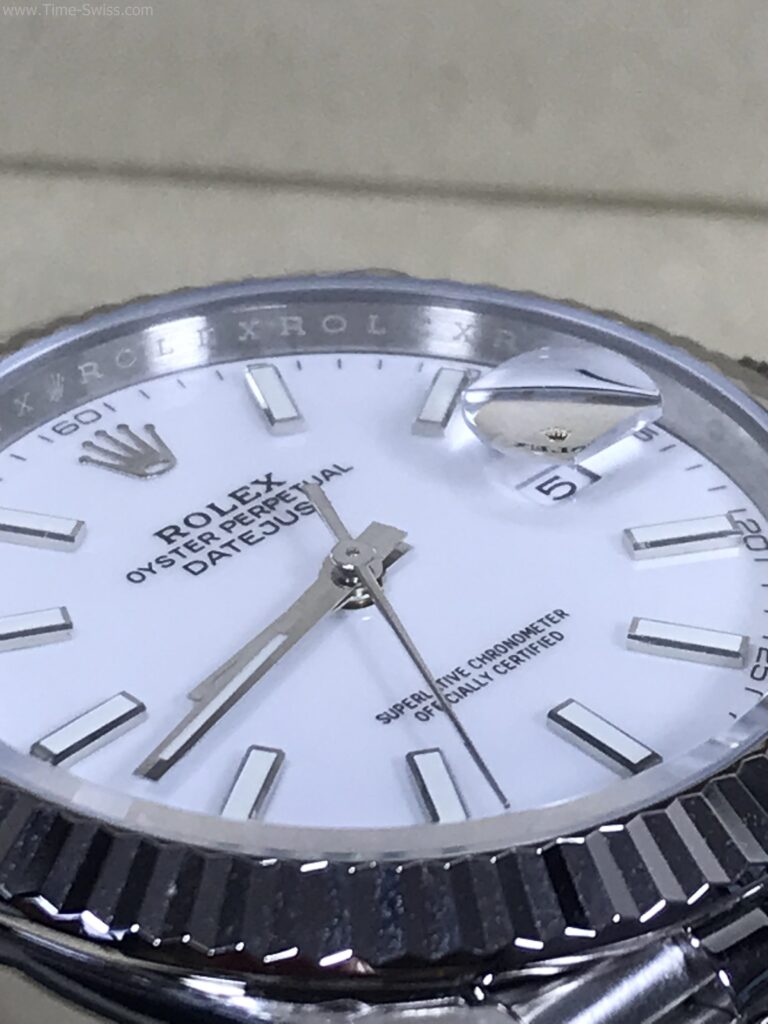 Rolex Datejust White Dial Jubilee 41mm VSF สวิส เรือนเงิน หน้าขาวขีด สายจูบีลี5ข้อ 03