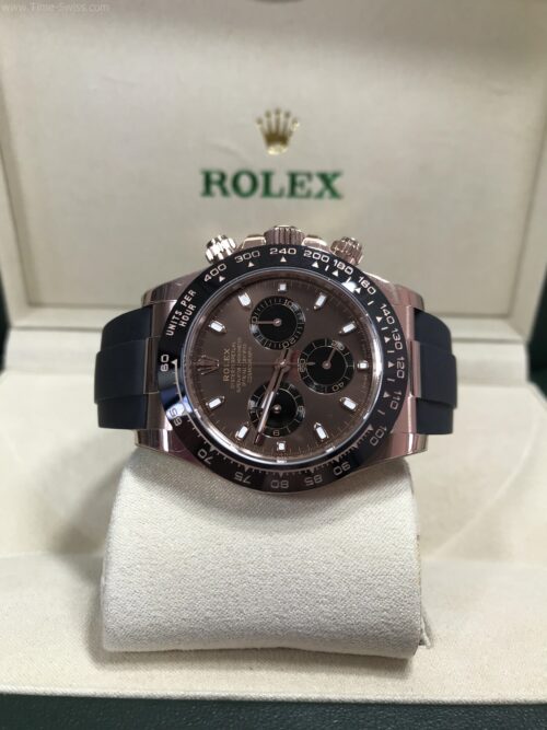 Rolex Daytona 116515LN Rose Gold Chocolate Dial 40mm Rubble BT Swiss