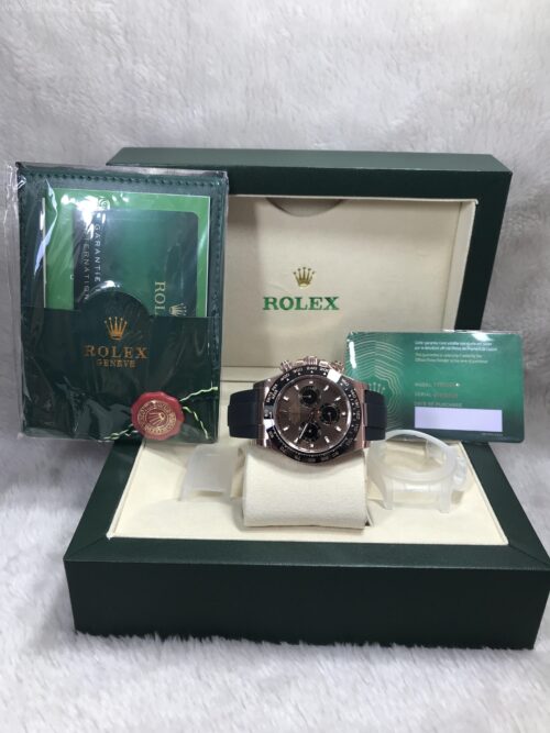 Rolex Daytona 116515LN Rose Gold Chocolate Dial 40mm Rubble BT Swiss