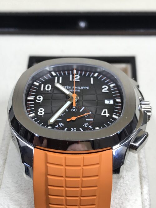 Patek Aquanaut 5968A Black Dial Orange Rubble 42mm JF Swiss