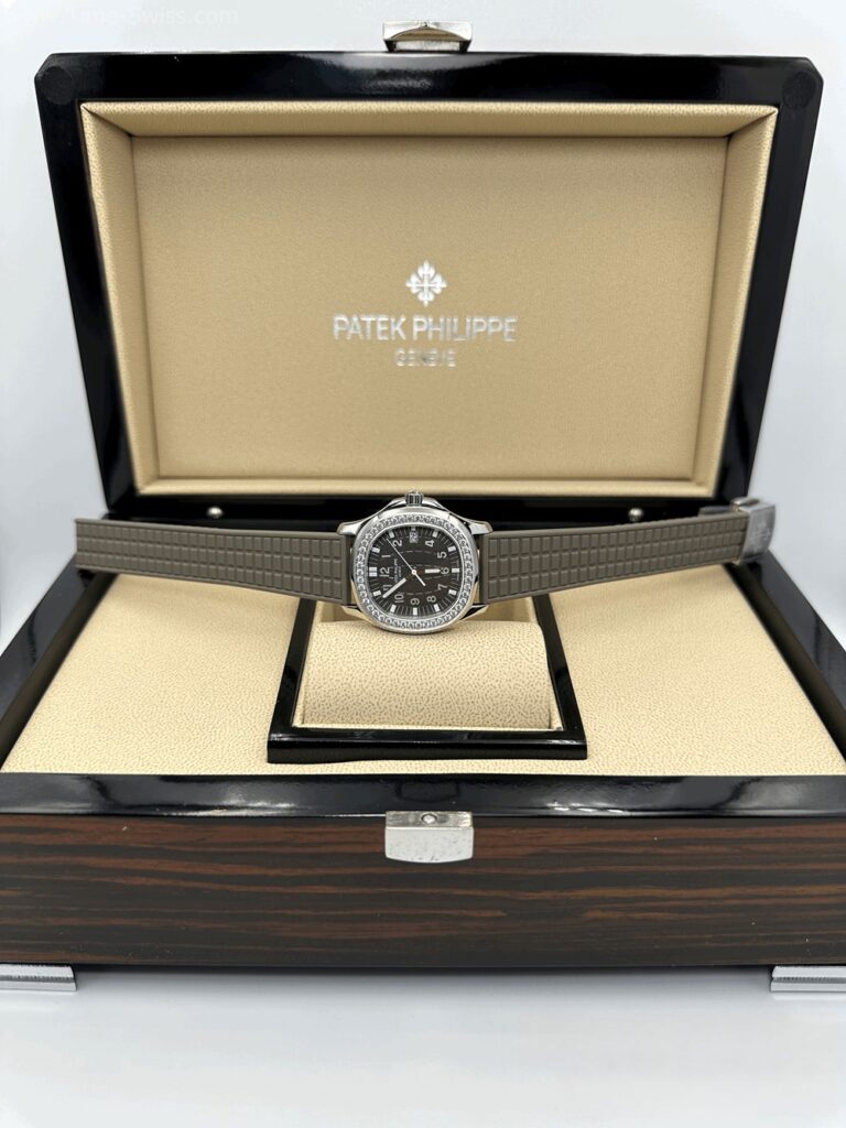 Patek Aquanaut 5067A Luce Grey Dial Rubble JJF Swiss หน้าเทา ขอบเพชร สายยาง 08