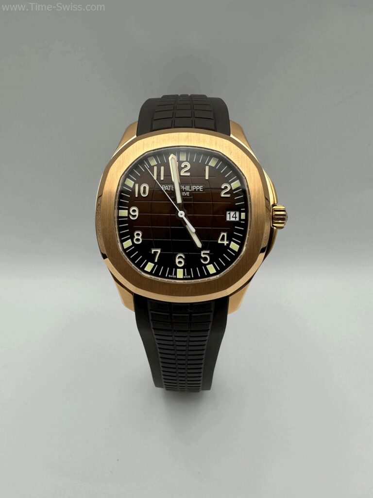 Patek Aquanaut Rose Gold Brown Dial Rubble 40mm 3K V3 Swiss เรือนทอง หน้าน้ำตาล 01