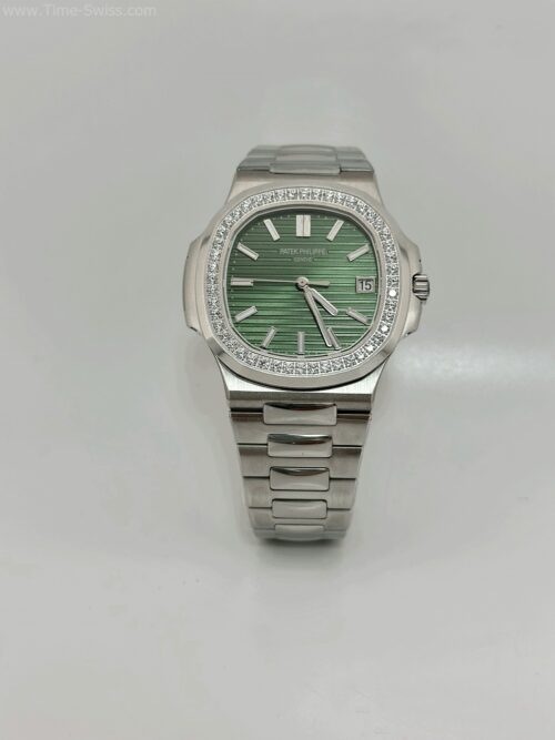 Patek Nautilus 5711-1A Diamond Green Dial 40mm 3K Swiss