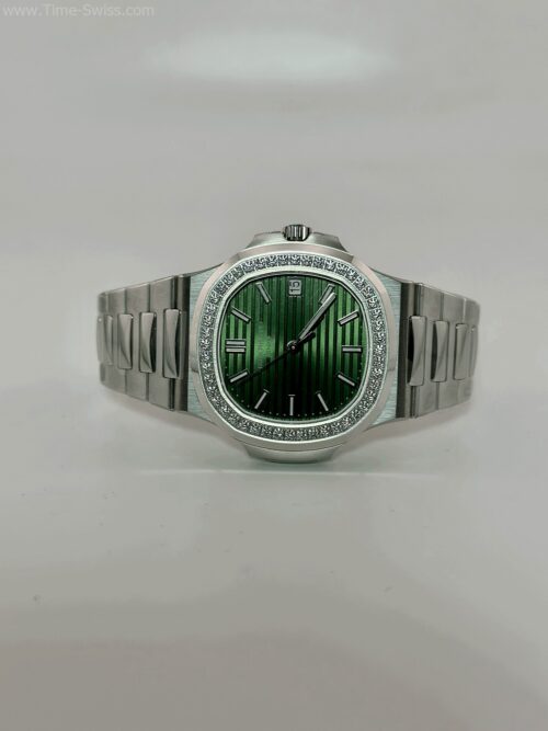 Patek Nautilus 5711-1A Diamond Green Dial 40mm 3K Swiss