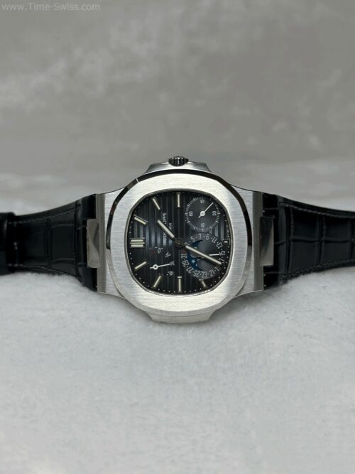 Patek Nautilus 5712-1A Moon Phase Blue Dial Leather Strap PPF V3 Swiss