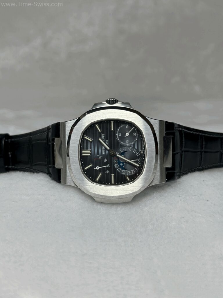 Patek Nautilus 5712-1A Moon Phase Leather Strap PPF Swiss หน้าน้ำเงิน สายหนัง 06