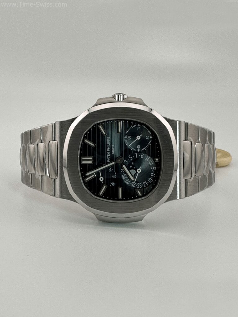 Patek Nautilus Moon Phase Blue Dial 40mm PPF Swiss เรือนเงิน หน้าน้ำเงิน สายเลส 02