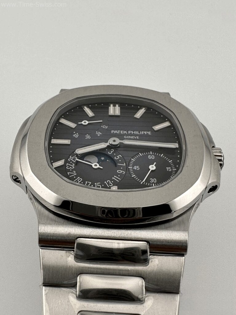 Patek Nautilus Moon Phase Blue Dial 40mm PPF Swiss เรือนเงิน หน้าน้ำเงิน สายเลส 04