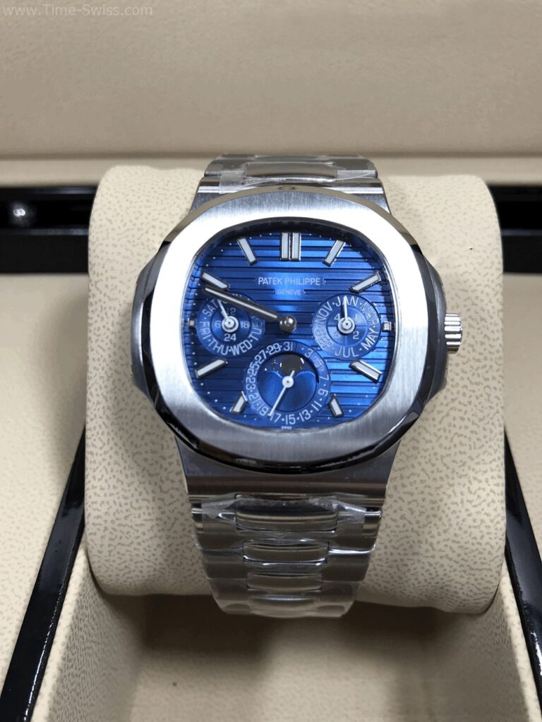 Patek Nautilus 5740 Blue Dial 40mm GR Swiss เรือนเงิน หน้าน้ำเงิน 01