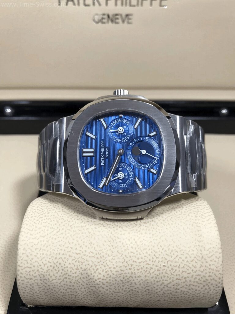 Patek Nautilus 5740 Blue Dial 40mm GR Swiss เรือนเงิน หน้าน้ำเงิน 02