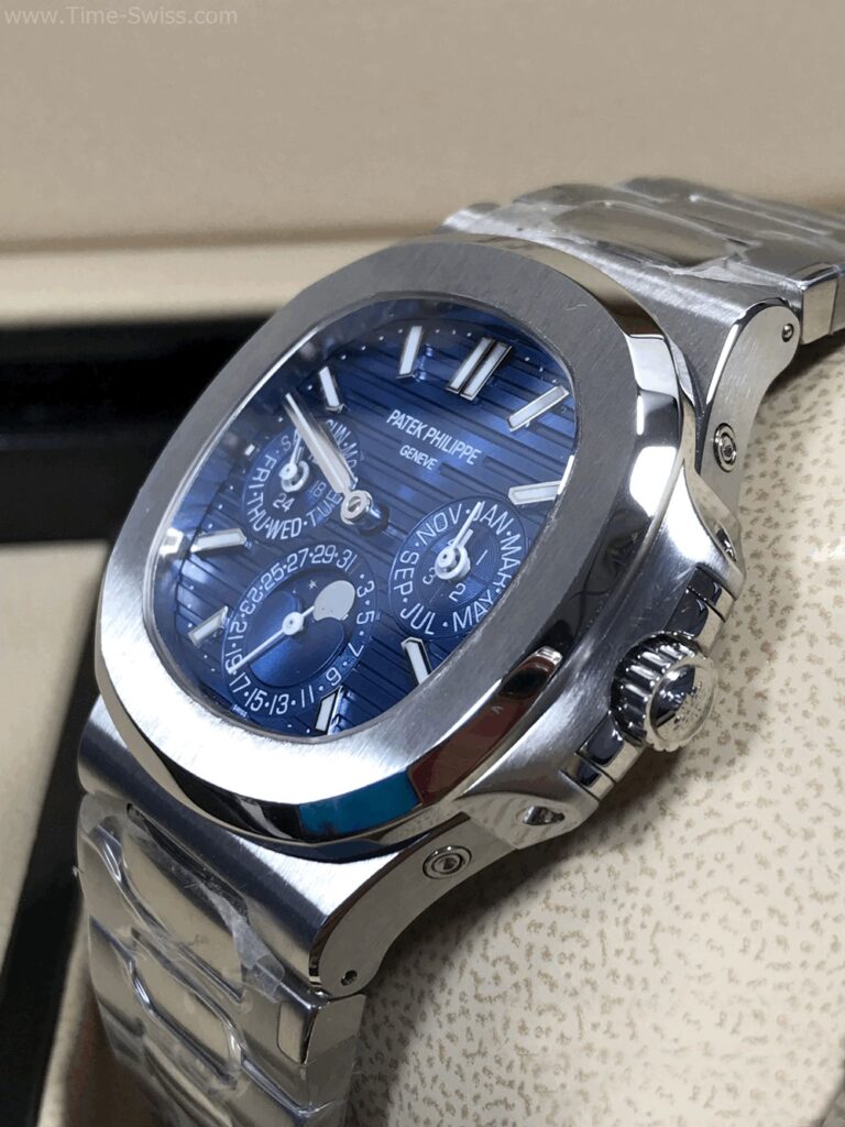 Patek Nautilus 5740 Blue Dial 40mm GR Swiss เรือนเงิน หน้าน้ำเงิน 03